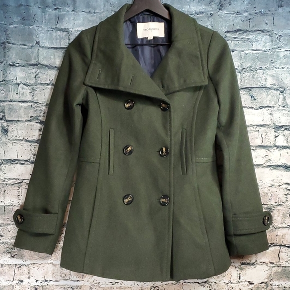 Thread Supply Olive Green Pea Coat 